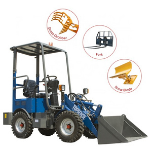 chinese aolite mini electric loaders 604 4 wheel drive front mini farm tractors electric forklift loader