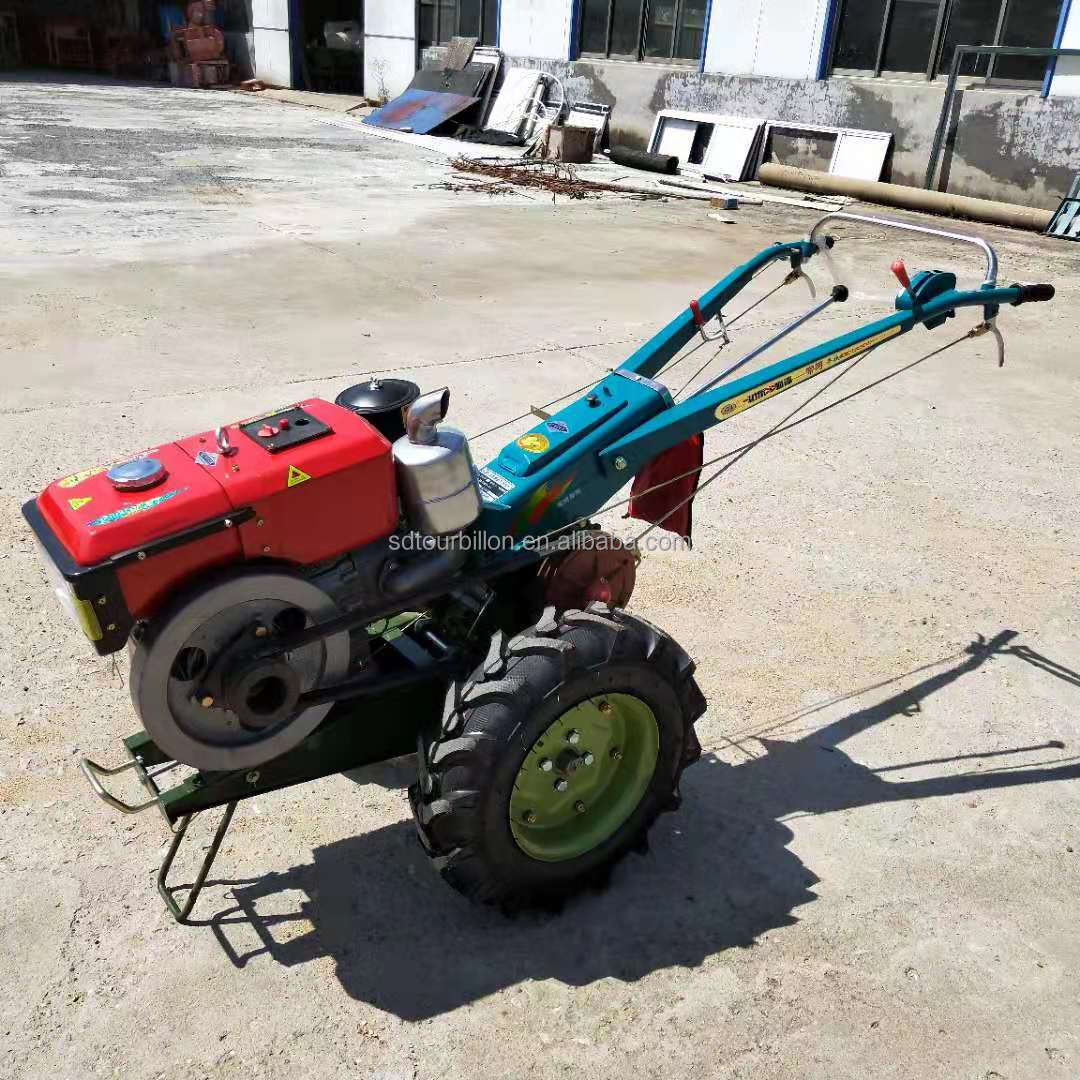 Mini 2 Wheel Farm Walking Tractor 18hp hand tractor With Plough rotary Tiller