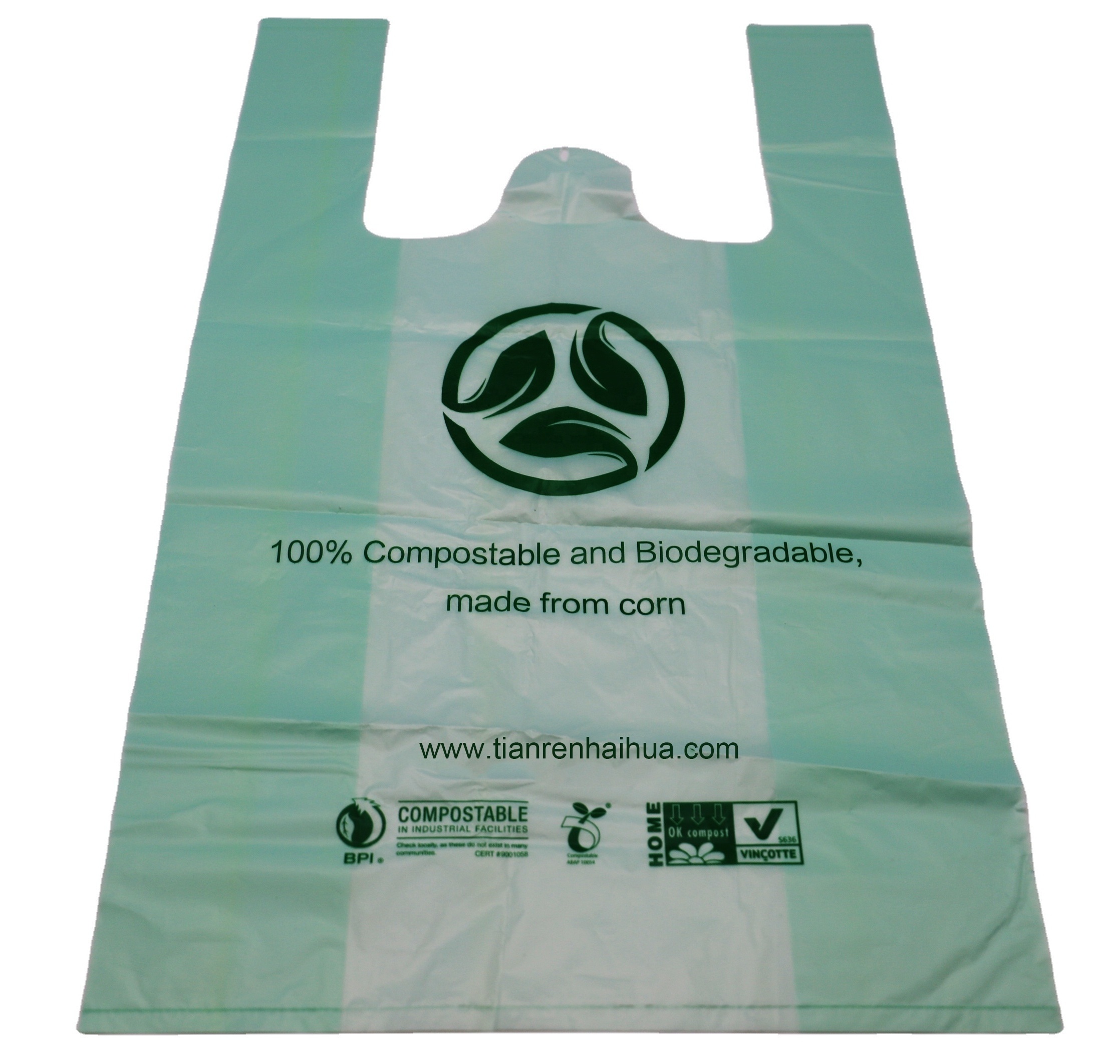 Customized Supermarket T-Shirt Bag Biodegradable Shopping Plastic Bag Grocery Shopping Bags For Export In Bulk