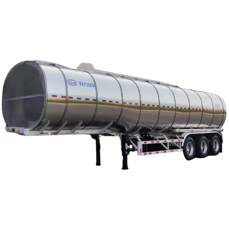 3 Axles 46000L Aluminum Alloy Gasoline Petrol diesel Cooking Oil Mirror Insulated tank blended edible oil tanker semitrailer