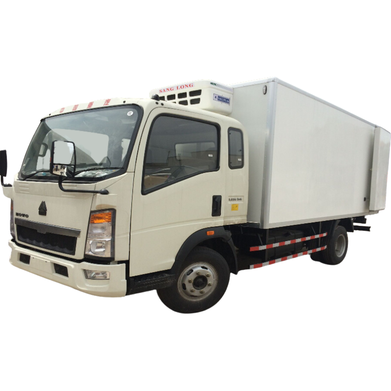 Good price 7T fresh meat and fish transported van truck new SINOTRUK HOWO 6 wheels LHD refrigerated truck CARRIER van truck