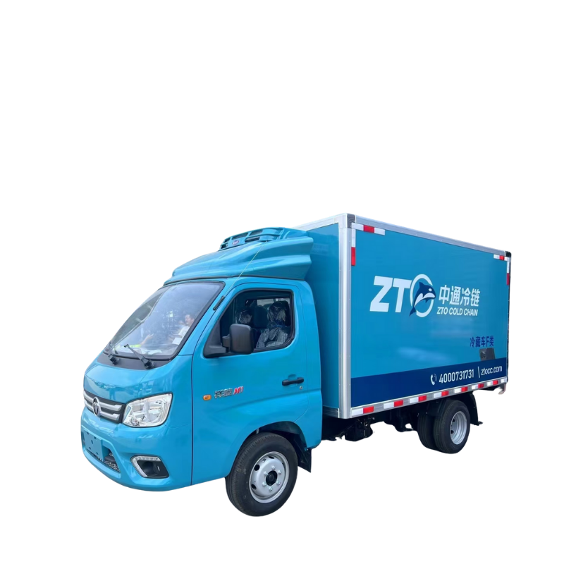 Hot Selling 2Ton petrol FOTON mini refrigerator truck  Freezer small reefer van box truck price new ice-cream van truck price