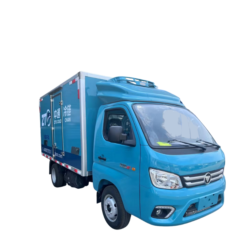 Hot Selling 2Ton petrol FOTON mini refrigerator truck  Freezer small reefer van box truck price new ice-cream van truck price