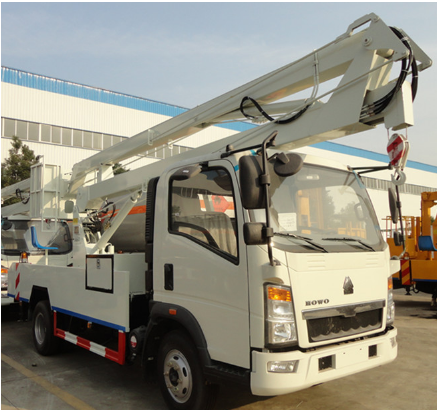 Cheap price customized 16M HOWO single cab folded aerial working platform truck new truck moutned aerial bucket truck hydraulic