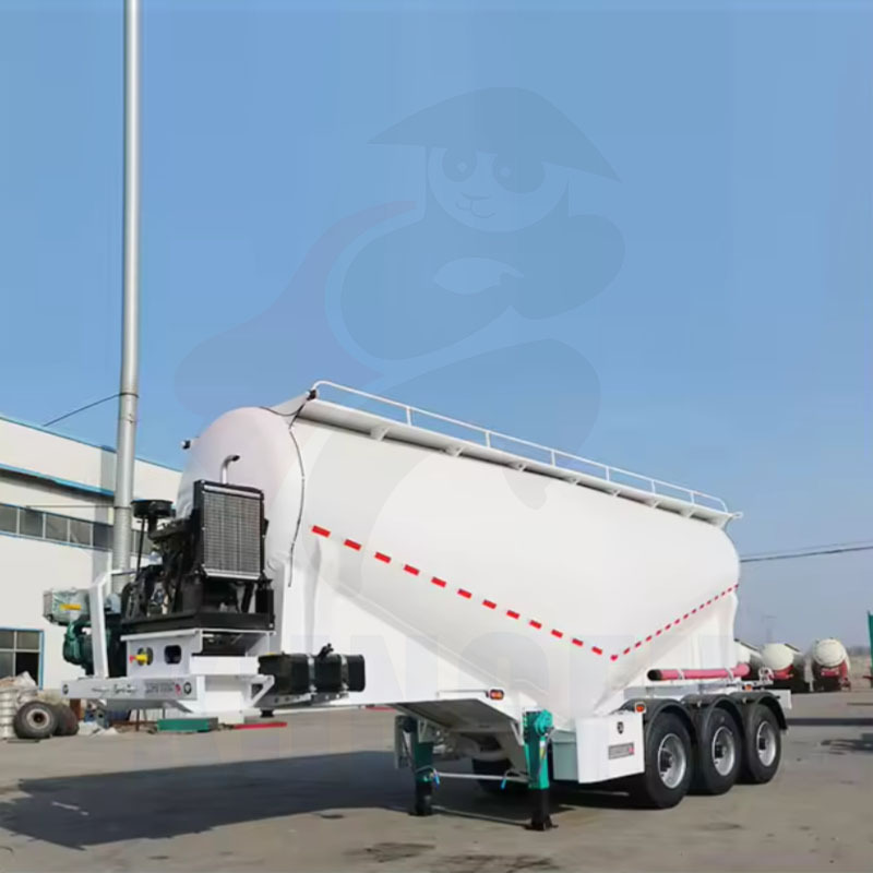 3 Axles Dry Bulk Cement Tanker Semi Trailer 45cbm Bulk Cement Trailer Pneumatic Trailers For Sale