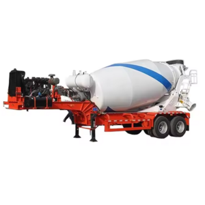 HOT SALES 2 AXLE 15CBM  HIGH OPERATING EFFICIENCY CONCRETE MIXING SEMI TRAILER