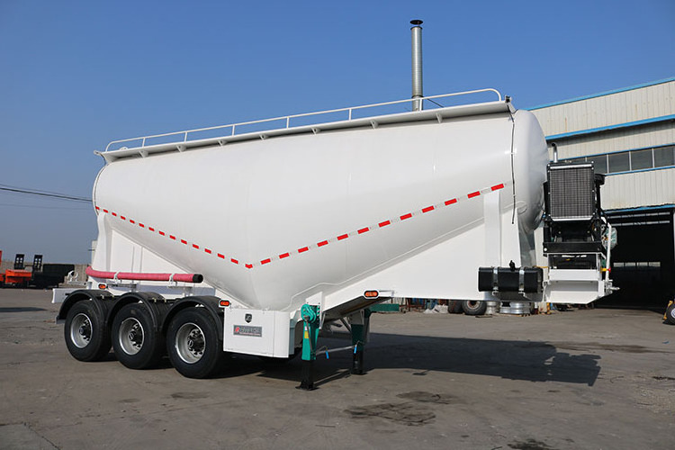 Tri-axle 60cbm 60 ton 70 ton  for cement powder tanker dry silo bulk cement bulker tank trailer for sale