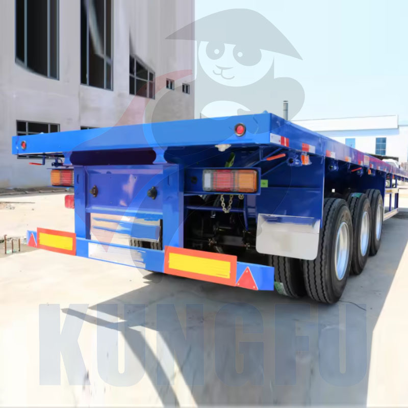 20ft Container trailers 3 axle flatbed semi trailer flat bed trailer for container transporting