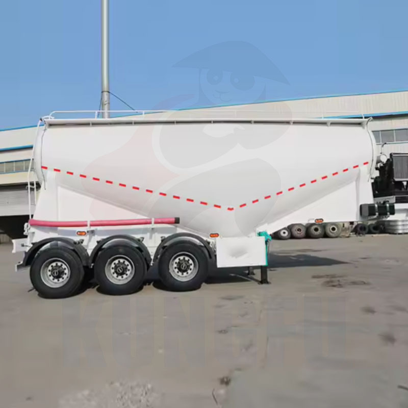 3 Axles Dry Bulk Cement Tanker Semi Trailer 45cbm Bulk Cement Trailer Pneumatic Trailers For Sale