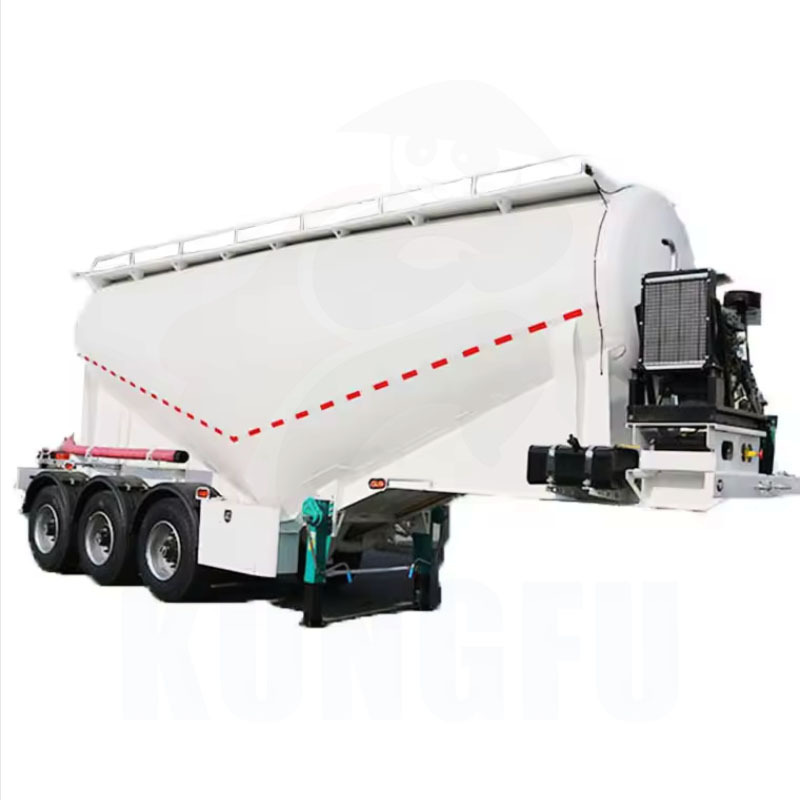 3 Axles Dry Bulk Cement Tanker Semi Trailer 45cbm Bulk Cement Trailer Pneumatic Trailers For Sale