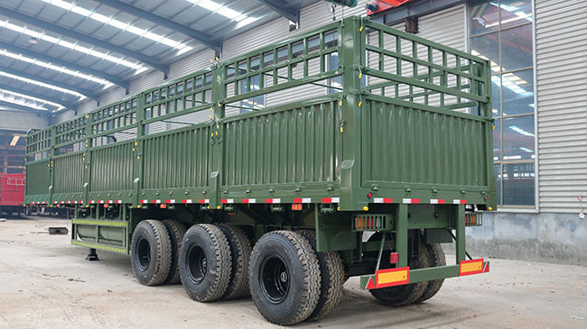 High quality cattle enclosed Sugar Cane Transport Fenced Cargo Semi Trailer for sale