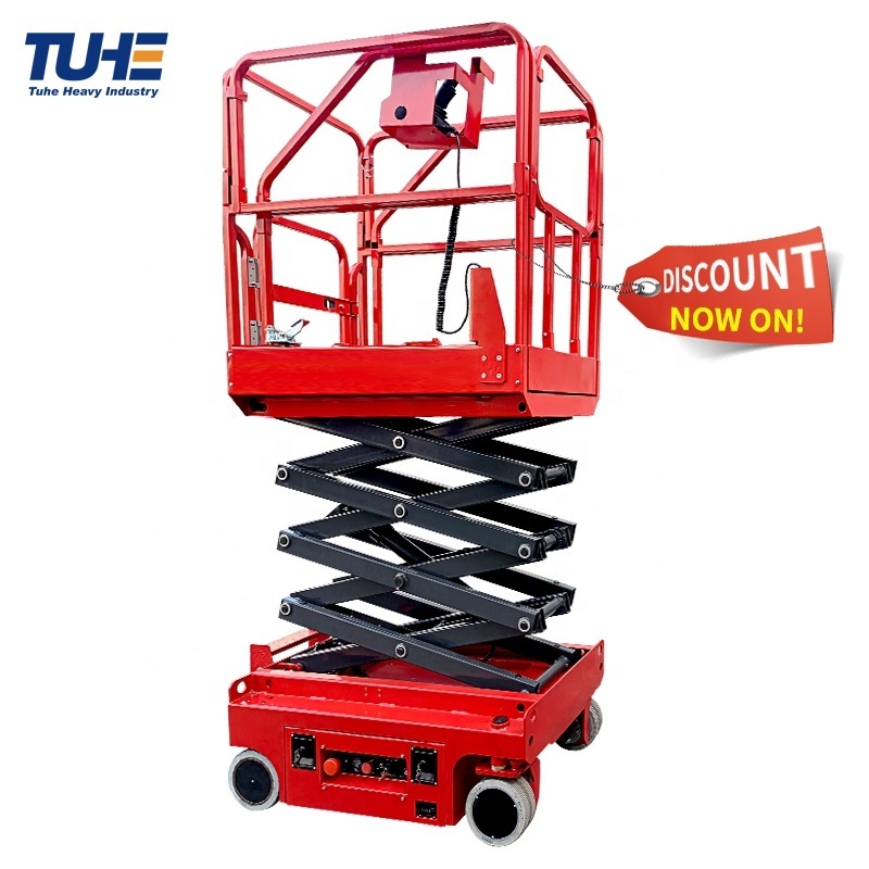 9-12ft Electric Hydraulic Mobile Mini Scissor Lift For Aerial Working