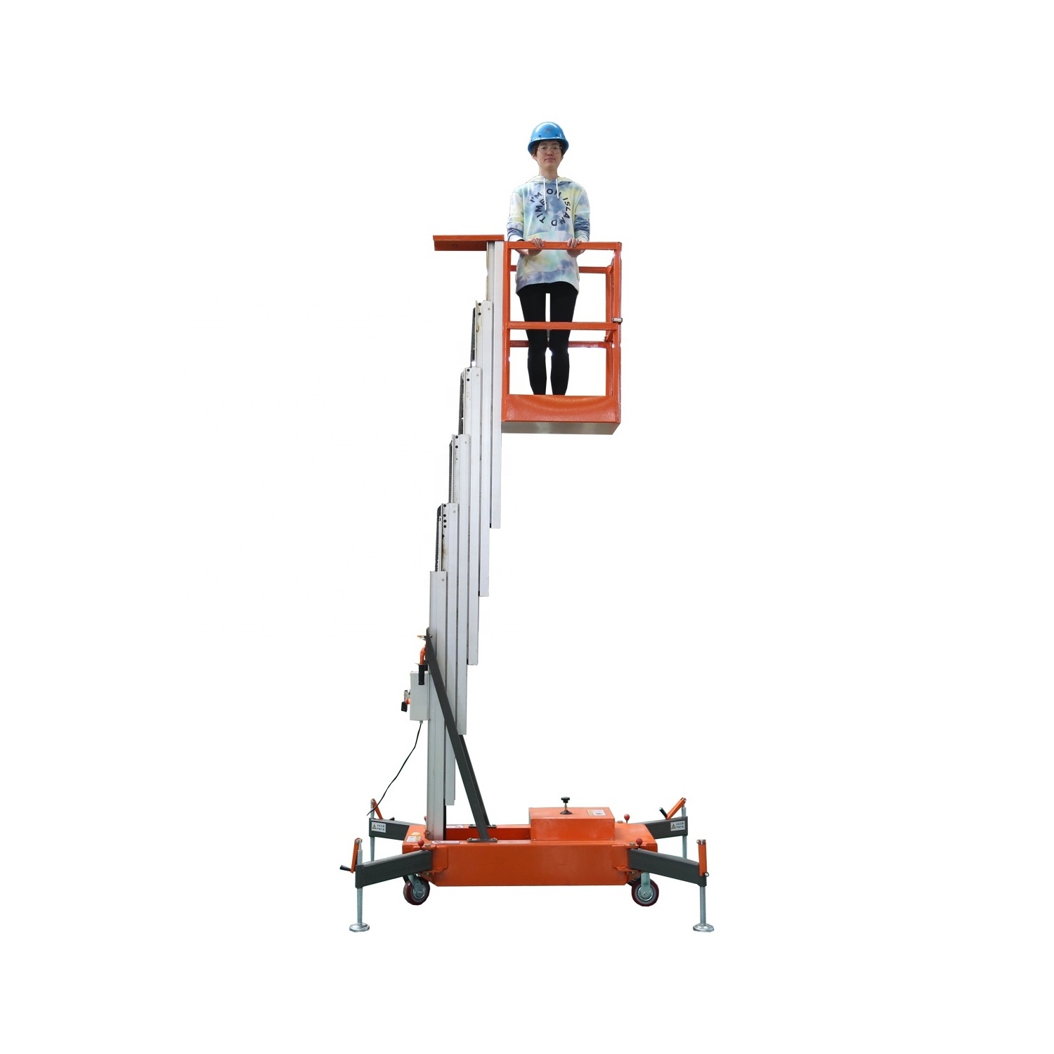 Small Aerial Mobile One Man Lift/Window Cleaning Elevator Aluminum Lift/Aerial Personal Lift ladder