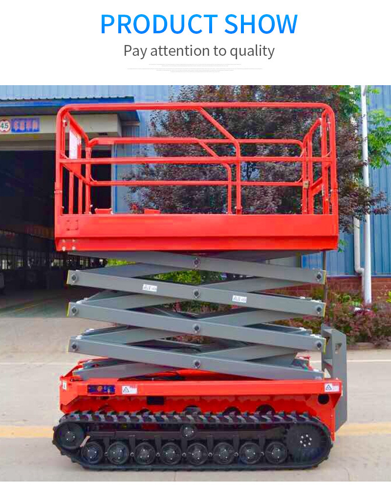 Platform Electric Hydraulic Table Lifting Equipment Tracked Self Propelled Scaffolding Ladder Aerial Work Crawler Scissor Lift