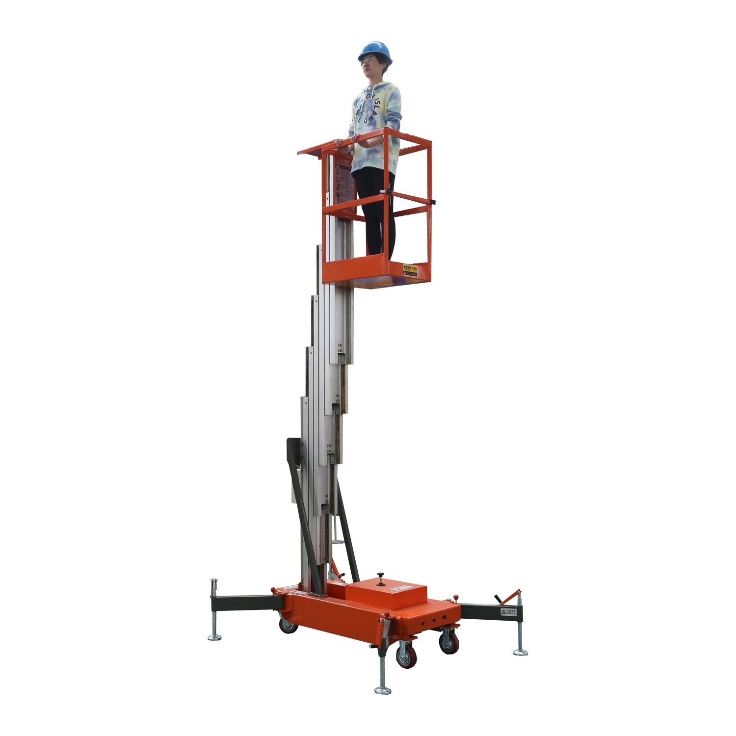 Small Aerial Mobile One Man Lift/Window Cleaning Elevator Aluminum Lift/Aerial Personal Lift ladder