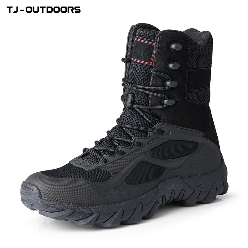 Wholesale sale of ODM Israel High Ankle waterproof wear straddle sand tactical boots with side zippers