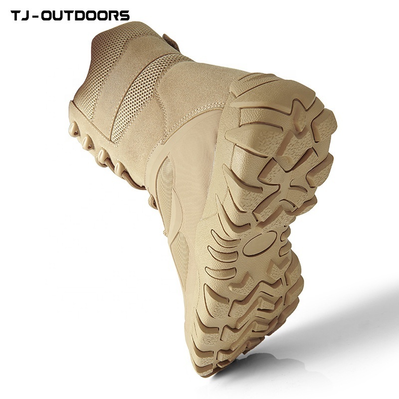 Wholesale sale of ODM Israel High Ankle waterproof wear straddle sand tactical boots with side zippers