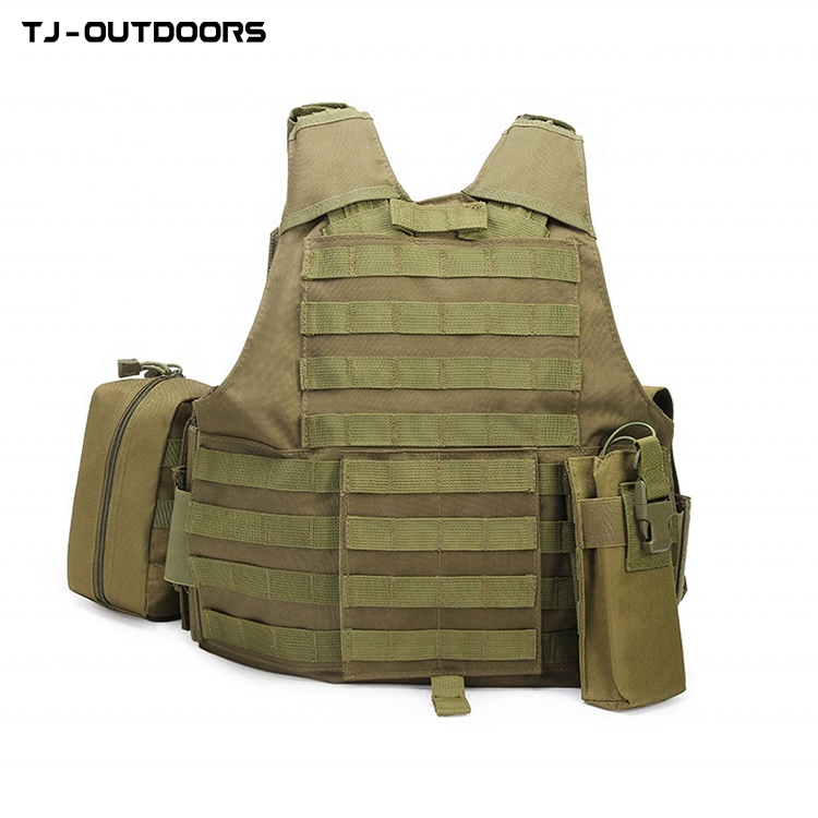 High quality 1.2kg security tactical vest  lime green Carrier Security Vest tactical vest with holster