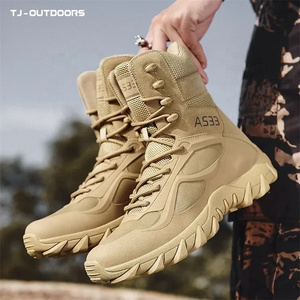 Wholesale sale of ODM Israel High Ankle waterproof wear straddle sand tactical boots with side zippers