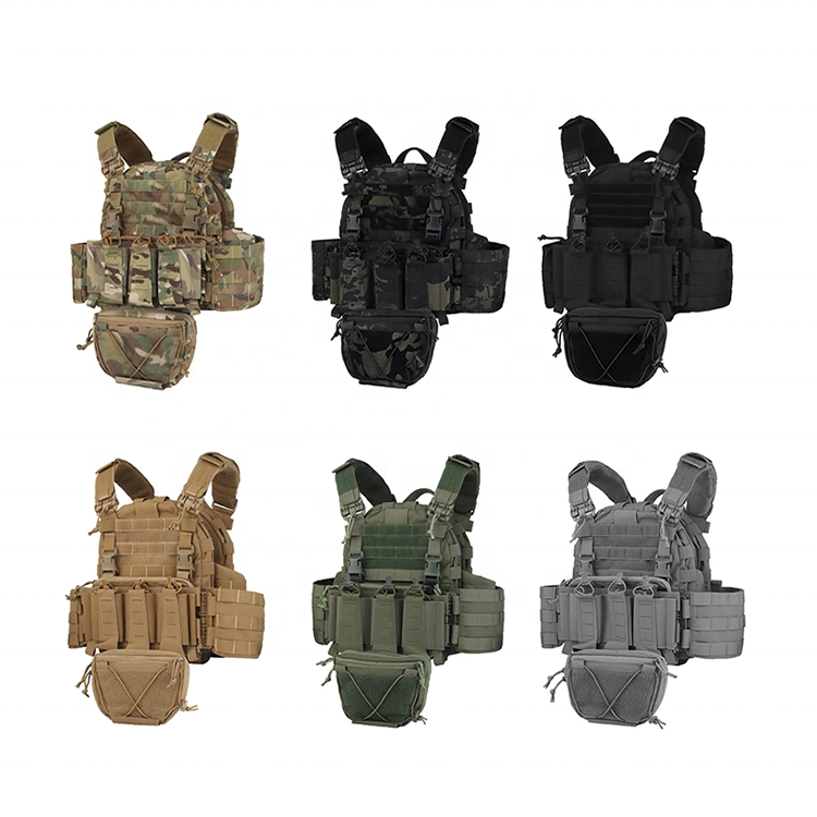 TJ-OUTDOORS Factory Custom Tactical Vest Chaleco Tactico Molle  Black Tactical Vest and Tactical Vest