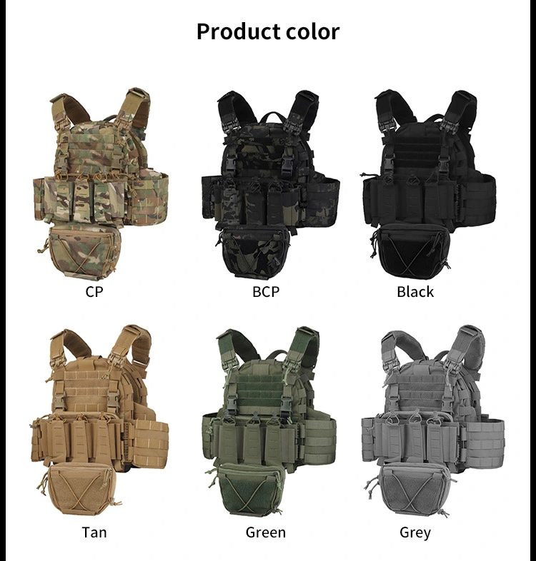 TJ-OUTDOORS Factory Custom Tactical Vest Chaleco Tactico Molle  Black Tactical Vest and Tactical Vest