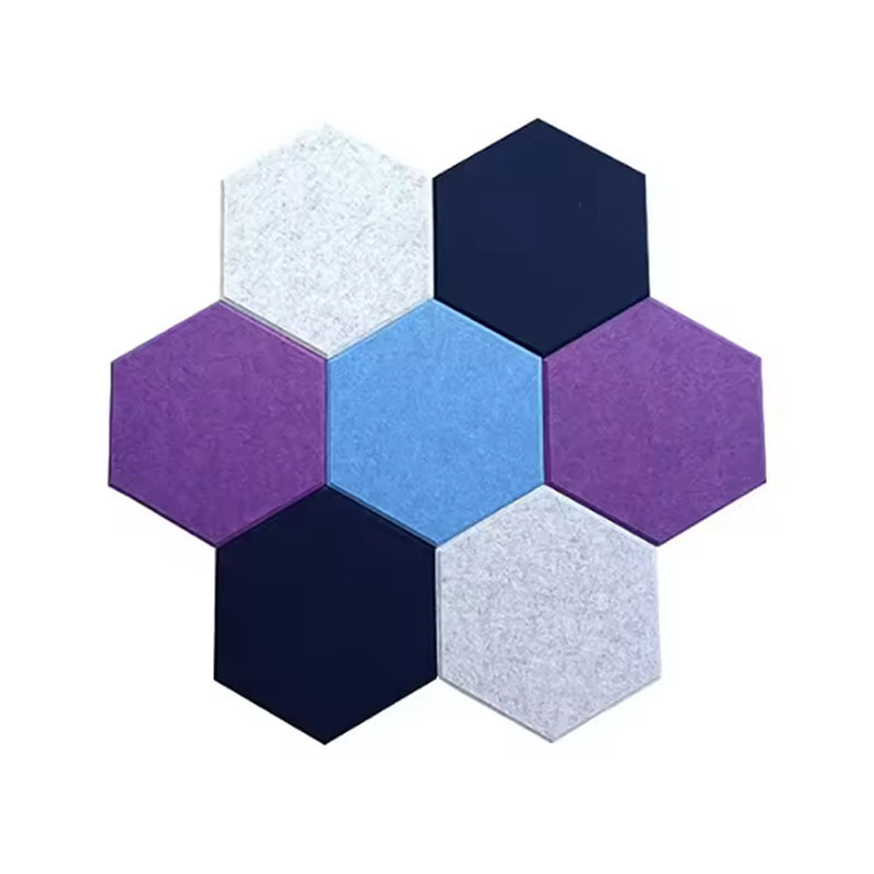 Wholesale Price Polyester Fiber Sound-Absorbing Panel Hexagon Pet Felt Sound proof Acoustic Wall Panel