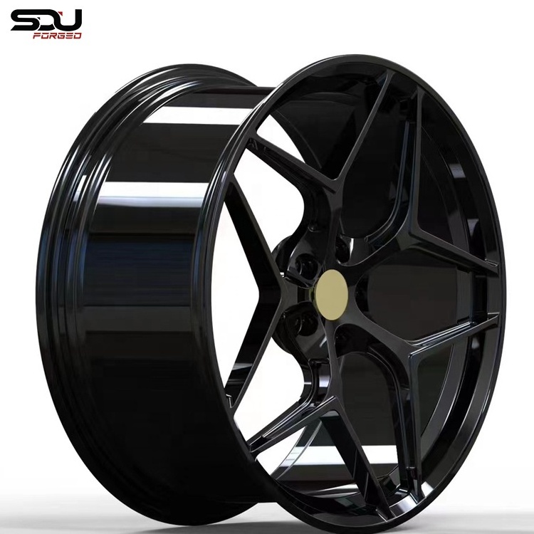 The latest sports car 5X114.3 bright black front and back 22x12 rims forged wheels 18 inch for f12 rims F8 F40 F1 series