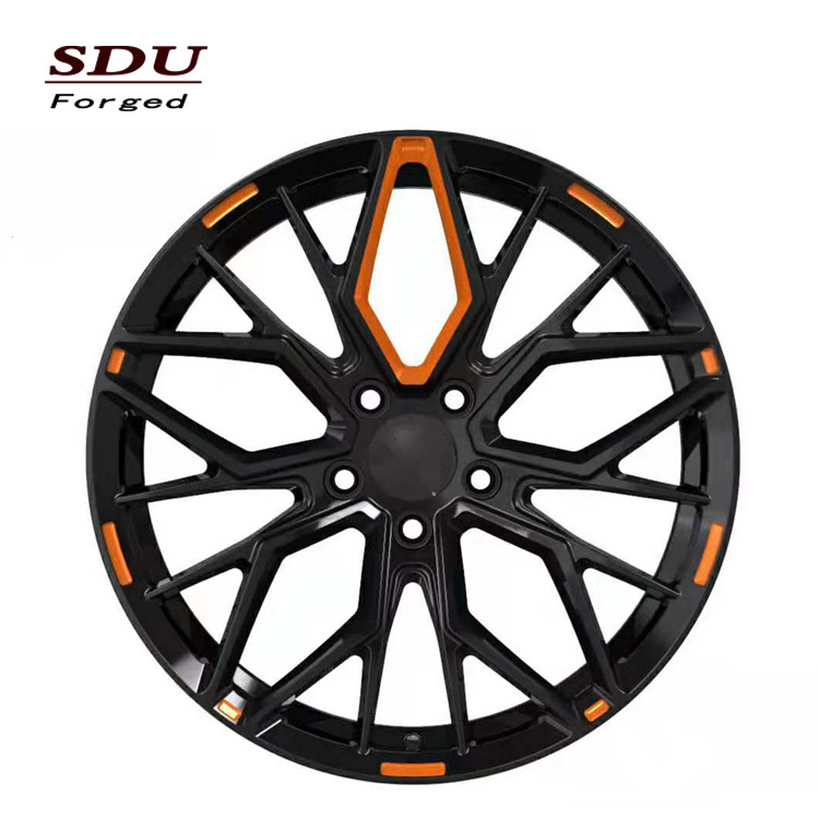 Forged wheel 18 19 20 21 22 Gradual line concave wheels with thin spoke rim fit for X5 X6 X7 X5m 22 wheel color orange black rim