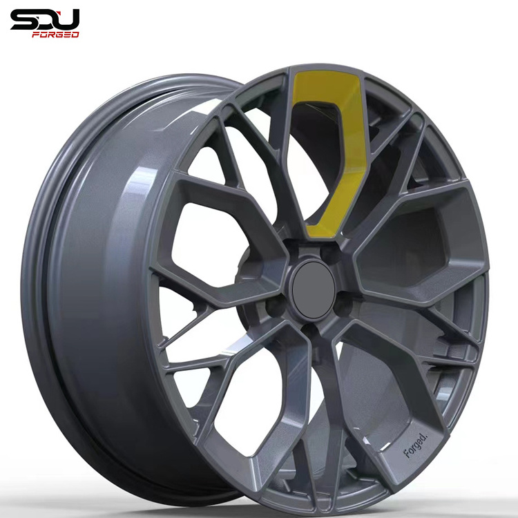 5 Spokes one piece forged wheel rim car  20 inch 5x127 5x120.65 front wheels 20 inches rear wheels staggered set design