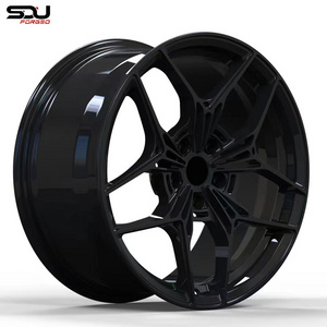 5 Spokes one piece forged wheel rim car  20 inch 5x127 5x120.65 front wheels 20 inches rear wheels staggered set design