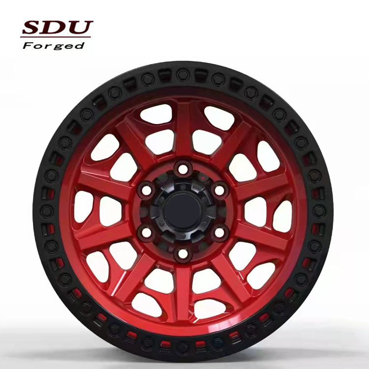 17x8 17x8.5 true forged beadlock 4x4 wheels 18 inch beadlock rims with 6 holes 6x139.7 8 holes 8x165.1 off-road wheels 17 18 20