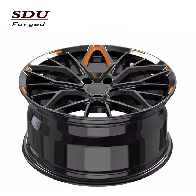 Forged wheel 18 19 20 21 22 Gradual line concave wheels with thin spoke rim fit for X5 X6 X7 X5m 22 wheel color orange black rim