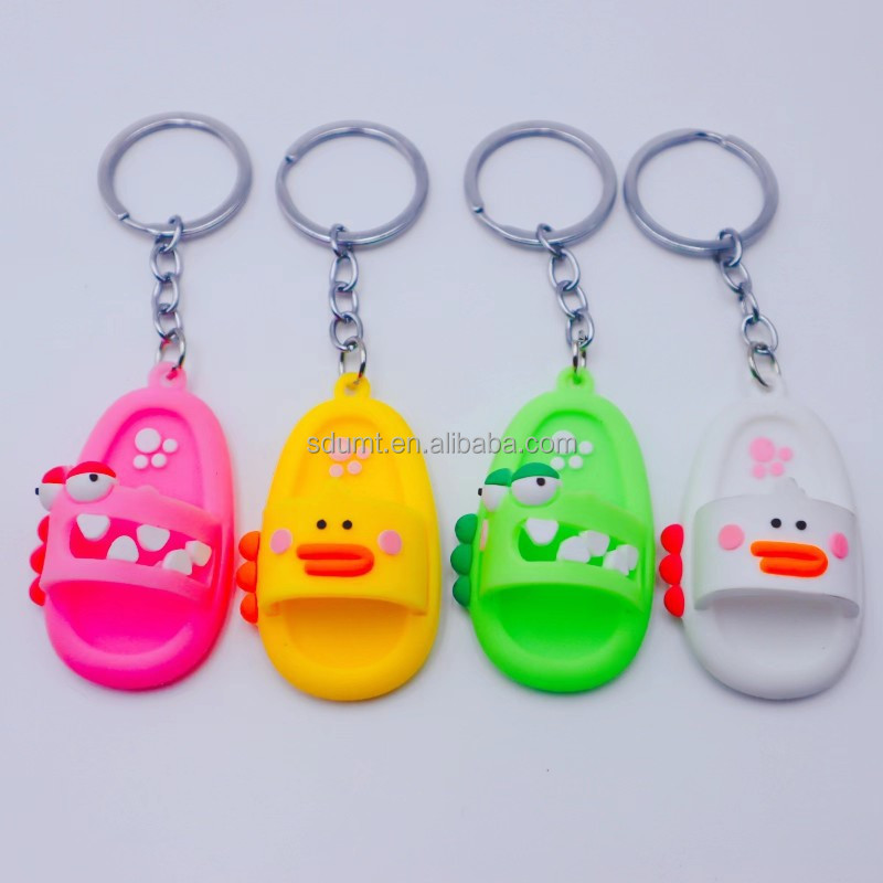 Bag Pendant Rubber Key Chain Mini Shoe Keychains Keyring For Bag Pendant Souvenirs Gifts Shoe 3D Keychain Slipper Key Chain Ring