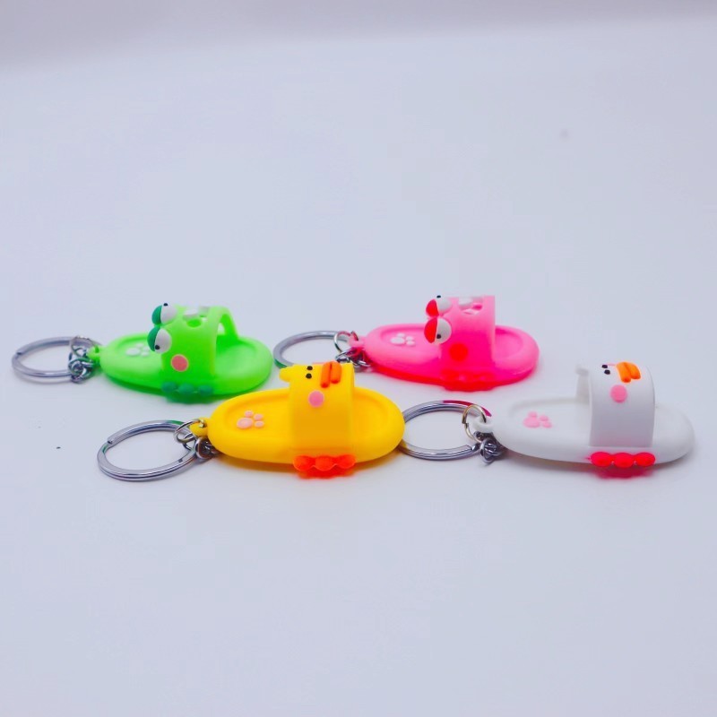 Bag Pendant Rubber Key Chain Mini Shoe Keychains Keyring For Bag Pendant Souvenirs Gifts Shoe 3D Keychain Slipper Key Chain Ring