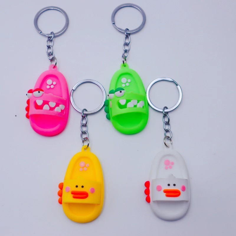 Bag Pendant Rubber Key Chain Mini Shoe Keychains Keyring For Bag Pendant Souvenirs Gifts Shoe 3D Keychain Slipper Key Chain Ring