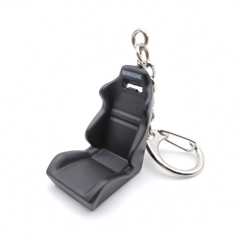 creative gift car seat key chain metal simulation F1 racing BRIDE driving chair key pendant keychain key ring