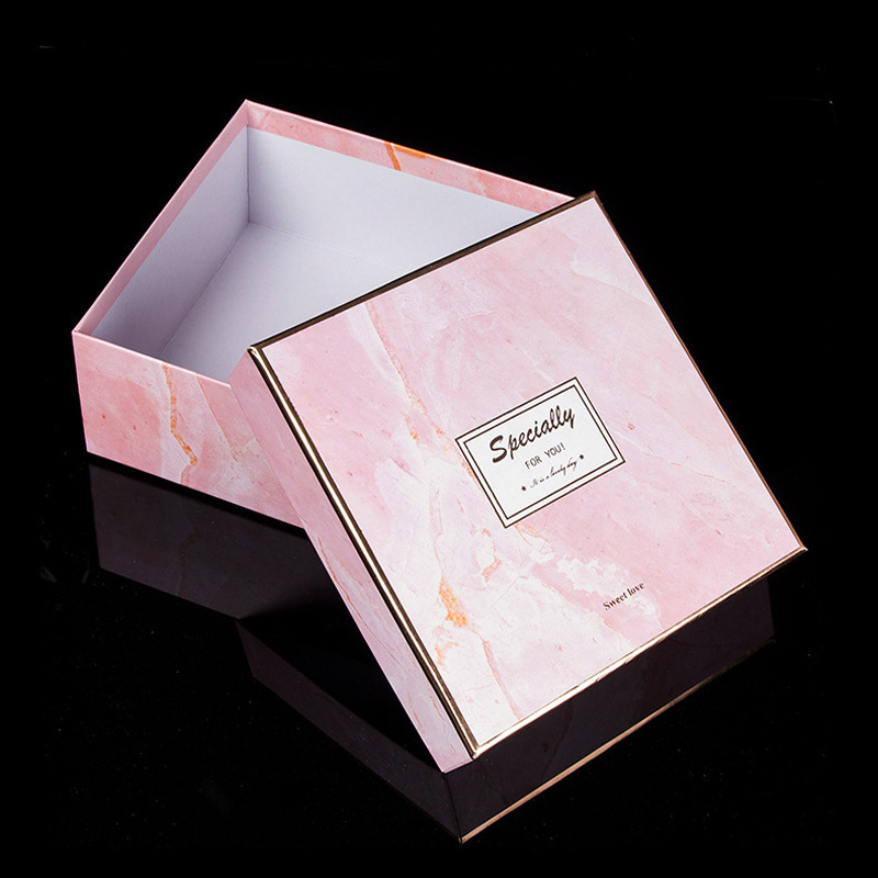 exquisite custom pink marble perfume valentine's day gift paper gift box