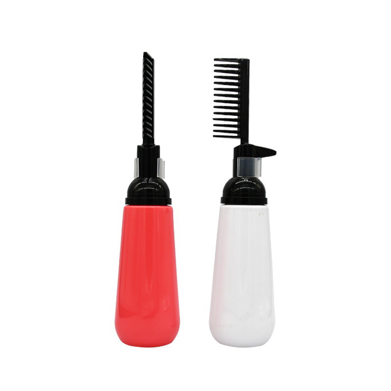 Wholesale 150ml 250ml Plastic Empty Hair Styling Tool Hair Oil Applicator Bottle With Comb For Hair