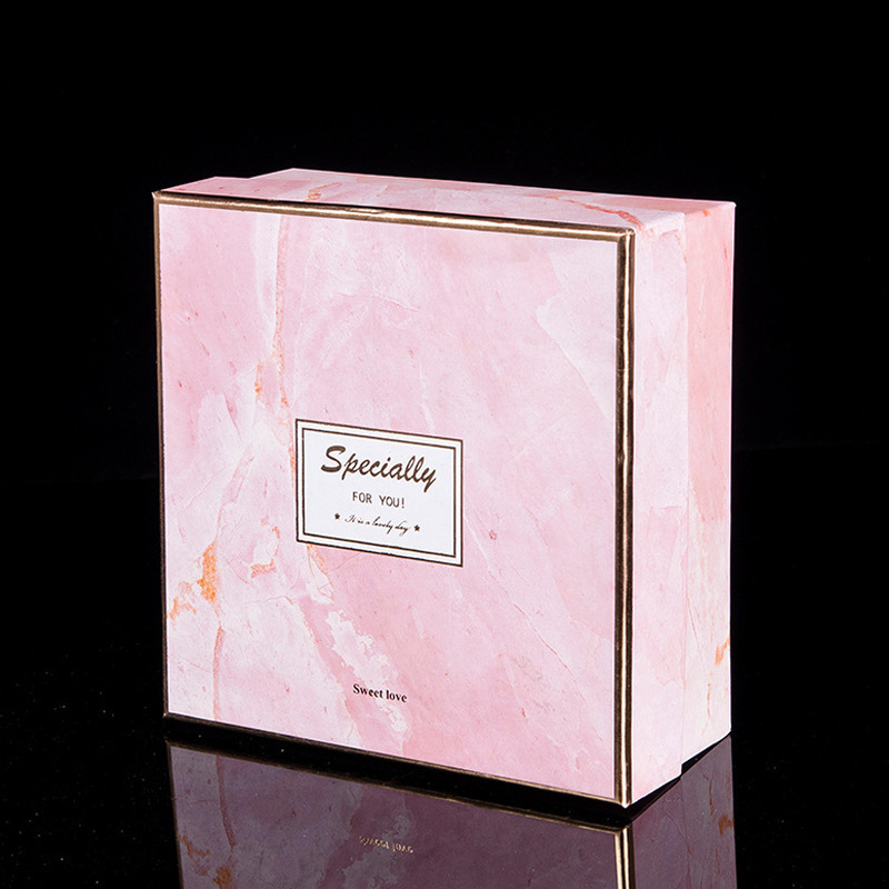 exquisite custom pink marble perfume valentine's day gift paper gift box