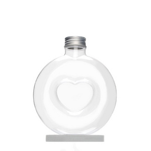 500ml 16oz New Design PET Heart Shape Bottle for BubbleBoba Juice