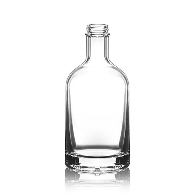 375ml 12.7oz high flint glass vodka/whisky gin bottle with screw cap