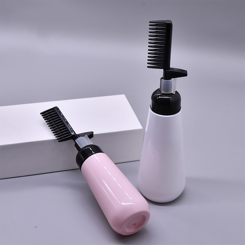 Wholesale 150ml 250ml Plastic Empty Hair Styling Tool Hair Oil Applicator Bottle With Comb For Hair