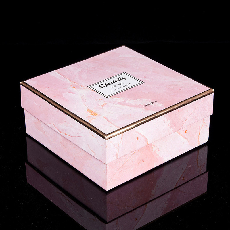 exquisite custom pink marble perfume valentine's day gift paper gift box