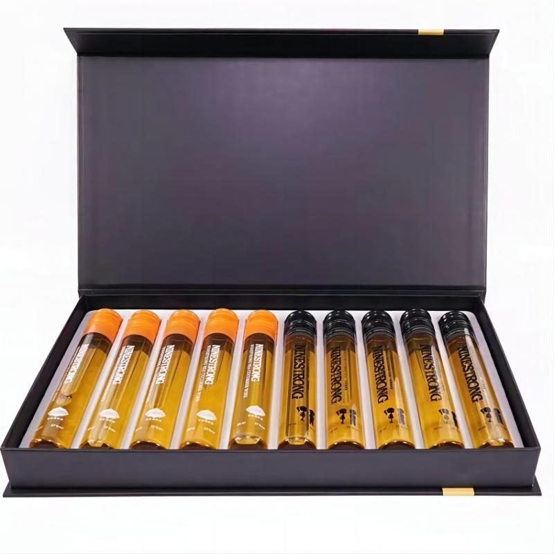 50ml 100ml Tube Glass Wine Bottle Liquor Whisky Cocktail Flavoured Vodka  Bottles With TE Aluminum Screw Cap