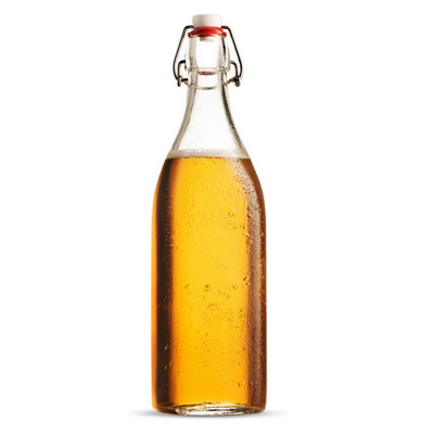 500ml clear beer bottle glass with swing top