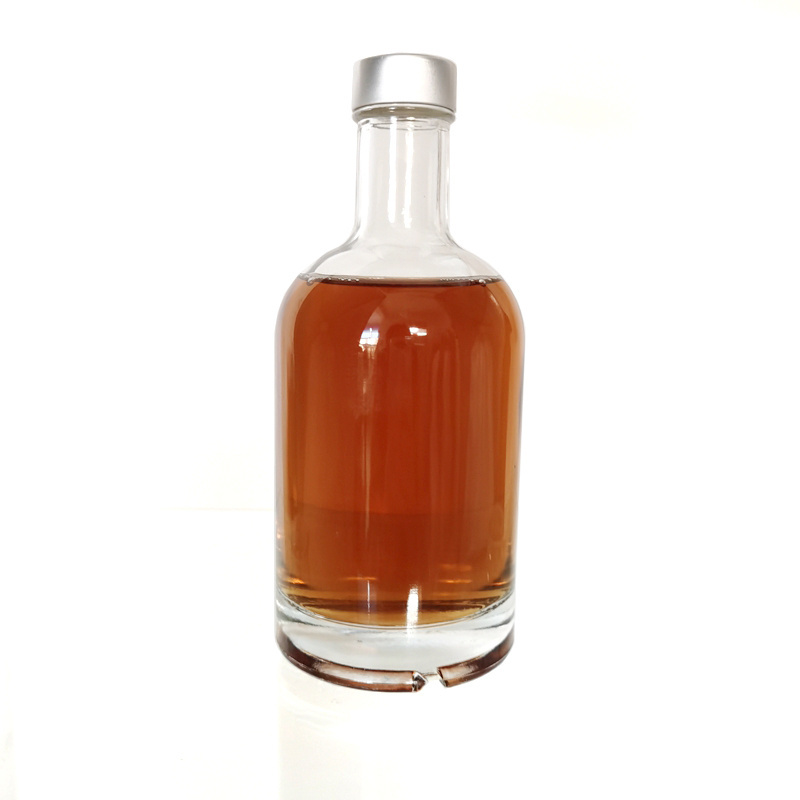 375ml 12.7oz high flint glass vodka/whisky gin bottle with screw cap