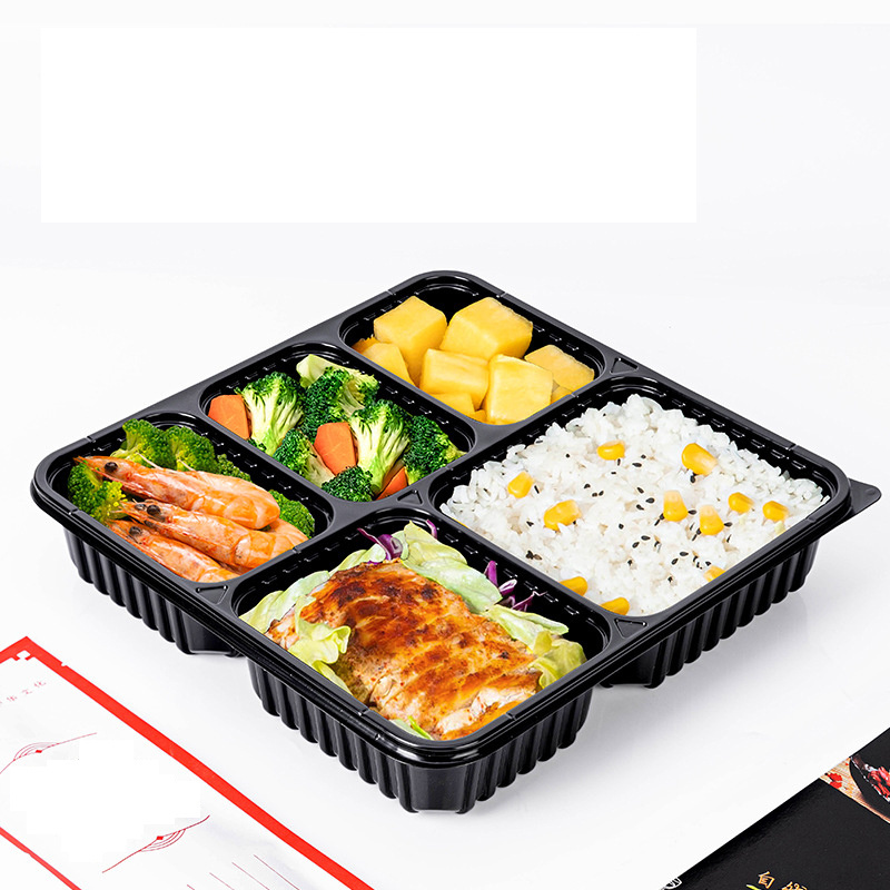 1 2 3 4 5 Compartment Pla Compostable Microwavable Plastic Lunch Food Container Takeaway Box