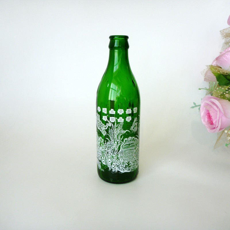 Factory wholesale high quality 350ml beverage dark green glass bottle 375ml green beer bottle glass soda bottle