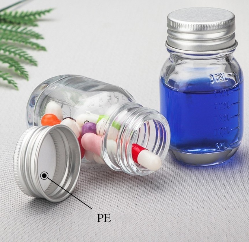 Small glass bottle 30 ml potion transparent sealed thickened with graduated medicine bottle capsule sample separate empty