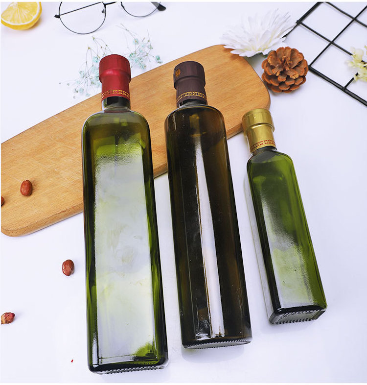 Factory outlet 100ml 250ml 500ml 750ml 1000ml Corking Oil Packing Cylindrical Olive oil glass bottles